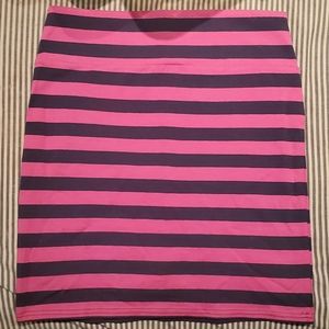 "Annie Skirt" Purple/Pink Cotton Mini Midi Skirt